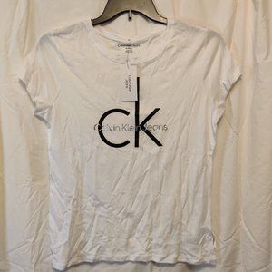 Calvin Klein Jeans womens white t-shirt top size XL